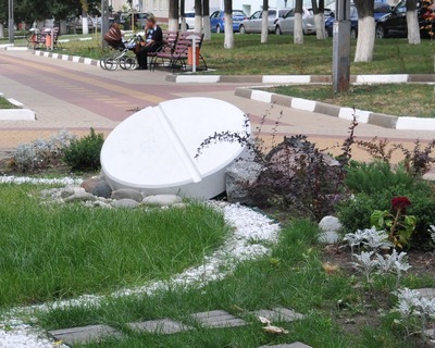 Именная клумба компании «Полисинтез» Искусная таблетка