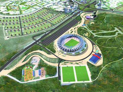 Так выглядит спортивный парк на архитектурном проекте Парк инноваций и здоровья